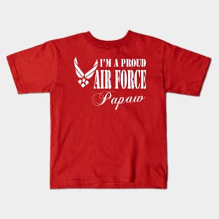 Best Gift for Grandpa - I am a Proud Air Force Papaw Kids T-Shirt